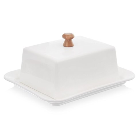 MASELNICZKA PORCELANOWA MASELNICA BIAŁA POJEMNIK NA MASŁO WHITELINE ORION 127143