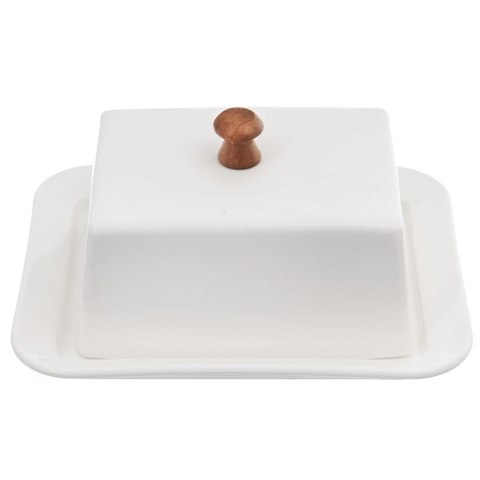 MASELNICZKA PORCELANOWA MASELNICA BIAŁA POJEMNIK NA MASŁO WHITELINE ORION 127143