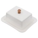 MASELNICZKA PORCELANOWA MASELNICA BIAŁA POJEMNIK NA MASŁO WHITELINE ORION 127143