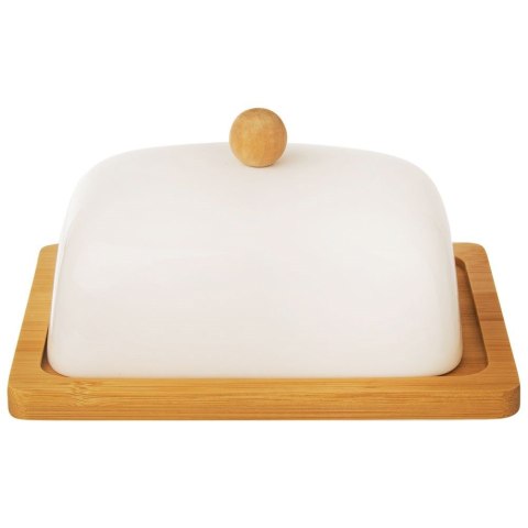 MASELNICZKA PORCELANOWA MASELNICA BIAŁA POJEMNIK NA MASŁO WHITELINE ORION 127144