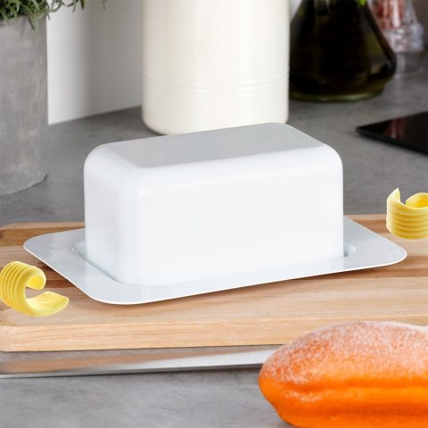 MASELNICZKA STALOWA MASELNICA BIAŁA POJEMNIK NA MASŁO VILDE 259629