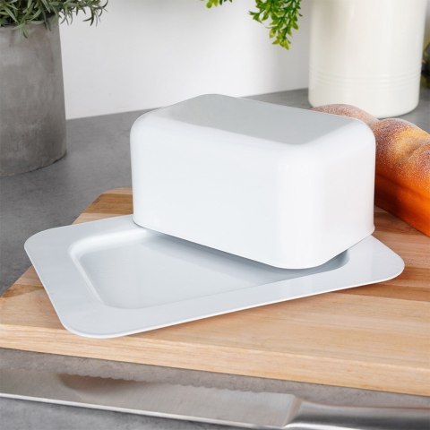 MASELNICZKA STALOWA MASELNICA BIAŁA POJEMNIK NA MASŁO VILDE 259629