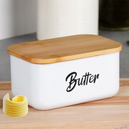 MASELNICZKA STALOWA MASELNICA BIAŁA POJEMNIK NA MASŁO VILDE 259630