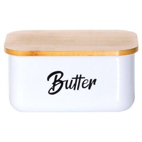 MASELNICZKA STALOWA MASELNICA BIAŁA POJEMNIK NA MASŁO VILDE 259630