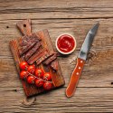 NOŻE DO STEKÓW BURGERÓW PIZZY MIĘS SZTUĆCE STALOWE 24.5CM 4 SZTUKI VAGGAN 139163