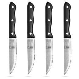 NOŻE DO STEKÓW BURGERÓW PIZZY MIĘS SZTUĆCE STALOWE 25CM 4 SZTUKI VAGGAN 139148