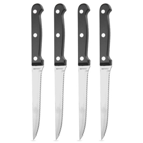 NOŻE DO STEKÓW BURGERÓW PIZZY MIĘS SZTUĆCE STALOWE 4 SZTUKI EXCELLENT HOUSEWARE 139076