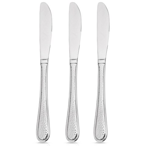 NOŻE STOŁOWE STALOWE KOMPLET NOŻY OBIADOWYCH SZTUĆCE 3-ELE NÓŻ SIREN NAVA 10-121-032