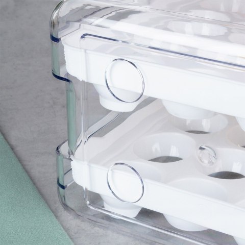 POJEMNIK NA JAJKA DO LODÓWKI ORGANIZER NA 40 JAJEK 2-POZIOMOWY PIĘTROWY VILDE 229164