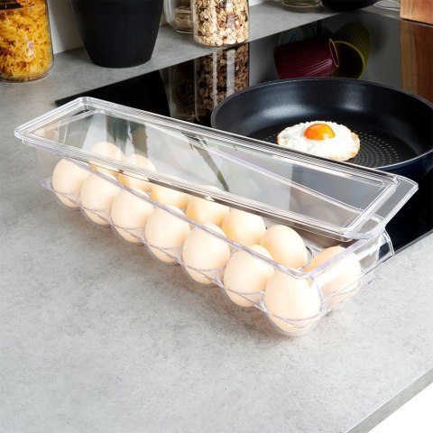 POJEMNIK NA JAJKA DO LODÓWKI Z POKRYWKĄ ORGANIZER NA 14 JAJEK EXCELLENT HOUSEWARE 229171