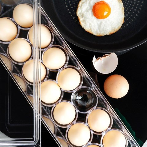 POJEMNIK NA JAJKA DO LODÓWKI Z POKRYWKĄ ORGANIZER NA 14 JAJEK EXCELLENT HOUSEWARE 229171