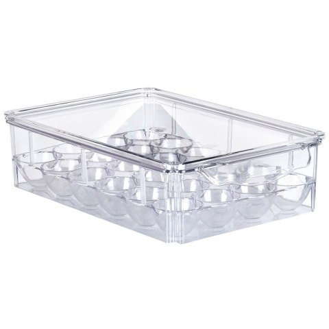 POJEMNIK NA JAJKA DO LODÓWKI Z POKRYWKĄ ORGANIZER NA 24 JAJKA VILDE 259634