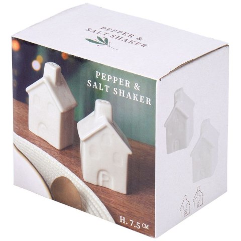 ZESTAW DO SOLI I PIEPRZU 2-ELE SOLNICZKA + PIEPRZNICZKA CERAMICZNA VILDE 139440