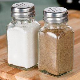 ZESTAW DO SOLI I PIEPRZU 2-ELE SOLNICZKA + PIEPRZNICZKA SZKLANA 80ML VILDE 229152