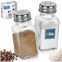 ZESTAW DO SOLI I PIEPRZU 2-ELE SOLNICZKA + PIEPRZNICZKA SZKLANA 80ML VILDE 229152