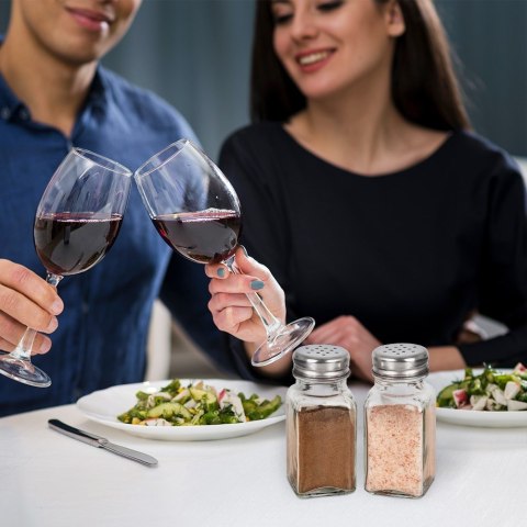 ZESTAW DO SOLI I PIEPRZU 2-ELE SOLNICZKA + PIEPRZNICZKA SZKLANA ALPINA 139639