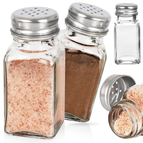 ZESTAW DO SOLI I PIEPRZU 2-ELE SOLNICZKA + PIEPRZNICZKA SZKLANA ALPINA 139639