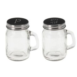 ZESTAW DO SOLI I PIEPRZU 2-ELE SOLNICZKA + PIEPRZNICZKA SZKLANA EH EXCELLENT HOUSEWARE 125578