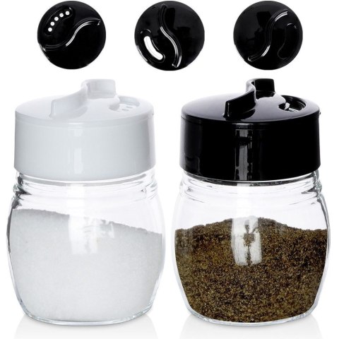 ZESTAW DO SOLI I PIEPRZU 2-ELE SOLNICZKA + PIEPRZNICZKA SZKLANA EH EXCELLENT HOUSEWARE 259159