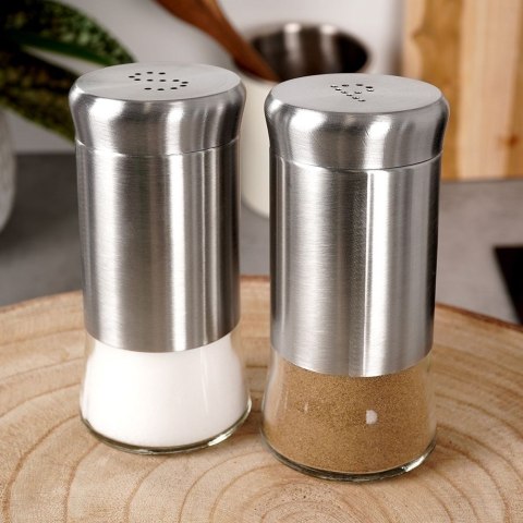 ZESTAW DO SOLI I PIEPRZU 2-ELE SOLNICZKA + PIEPRZNICZKA SZKLANA HIT 259212