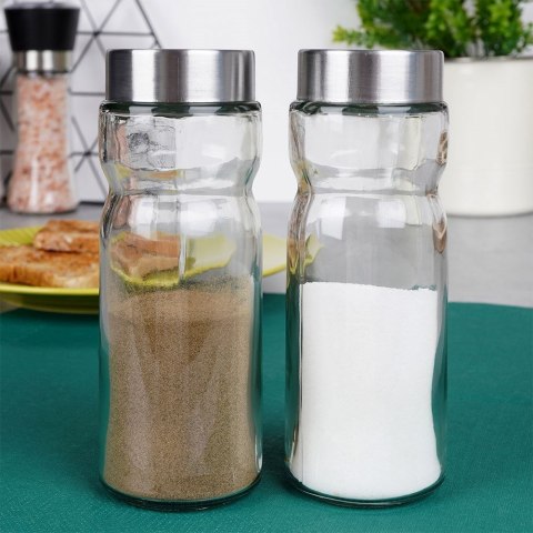 ZESTAW DO SOLI I PIEPRZU 2-ELE SOLNICZKA + PIEPRZNICZKA SZKLANA XXL DUŻE EH EXCELLENT HOUSEWARE 155108
