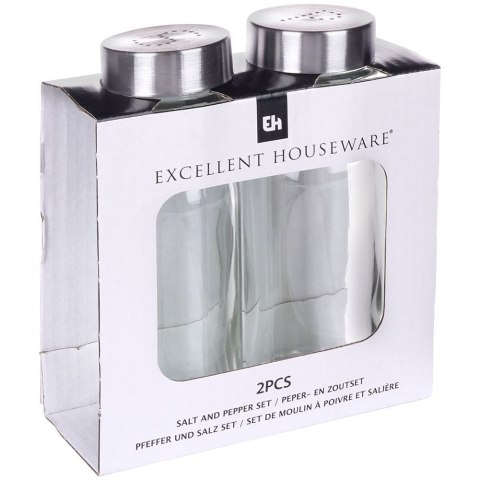 ZESTAW DO SOLI I PIEPRZU 2-ELE SOLNICZKA + PIEPRZNICZKA SZKLANA XXL DUŻE EH EXCELLENT HOUSEWARE 155108