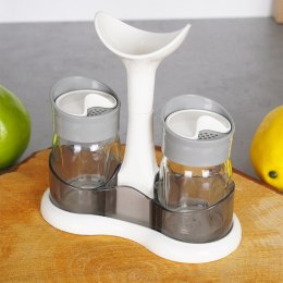 ZESTAW DO SOLI I PIEPRZU 3-ELE PRZYPRAWNIK SOLNICZKA + PIEPRZNICZKA ZE STOJAKIEM EH EXCELLENT HOUSEWARE 259393