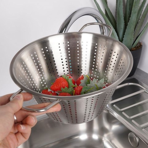 CEDZAK DURSZLAK KUCHENNY STALOWY 22CM SITKO DO ODCEDZANIA VILDE 259647