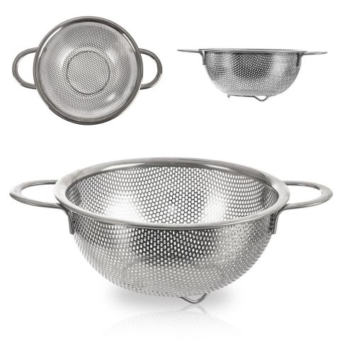 CEDZAK KUCHENNY Z UCHWYTAMI DURSZLAK STALOWY SITKO ANETT 16.5CM ORION 124476