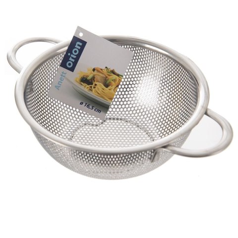 CEDZAK KUCHENNY Z UCHWYTAMI DURSZLAK STALOWY SITKO ANETT 16.5CM ORION 124476