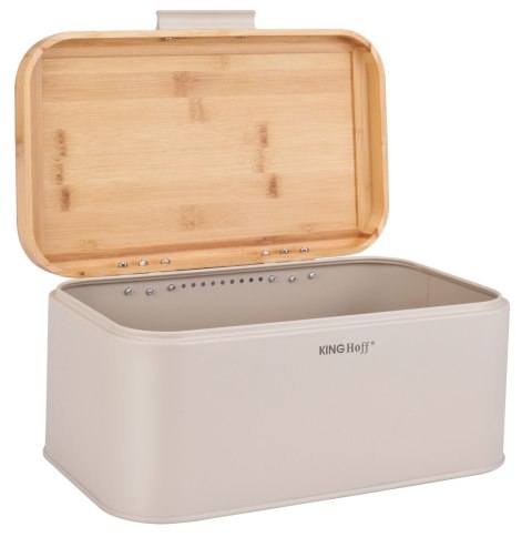 CHLEBAK Z DREWNIANĄ POKRYWĄ POJEMNIK NA PIECZYWO KINGHOFF KH-1928