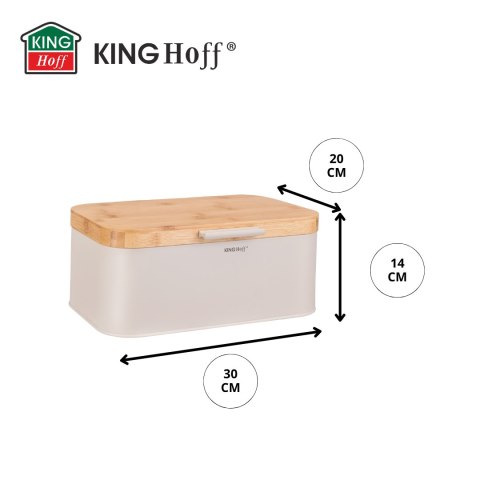 CHLEBAK Z DREWNIANĄ POKRYWĄ POJEMNIK NA PIECZYWO KINGHOFF KH-1928
