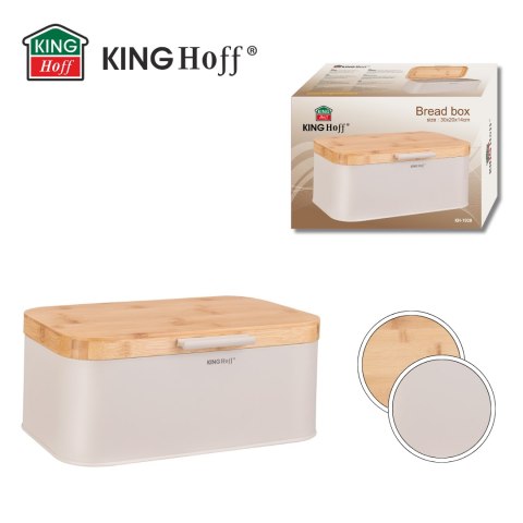 CHLEBAK Z DREWNIANĄ POKRYWĄ POJEMNIK NA PIECZYWO KINGHOFF KH-1928