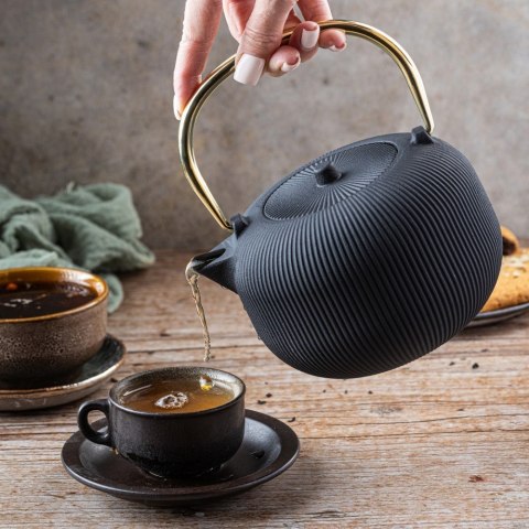 CZAJNICZEK ŻELIWNY ZAPARZACZ DO HERBATY KAWY 1.0L KINGHOFF KH-1931