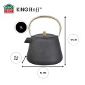 CZAJNICZEK ŻELIWNY ZAPARZACZ DO HERBATY KAWY 1.0L KINGHOFF KH-1932