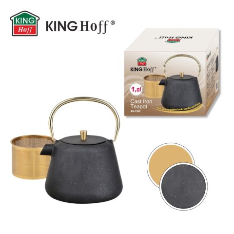 CZAJNICZEK ŻELIWNY ZAPARZACZ DO HERBATY KAWY 1.0L KINGHOFF KH-1932