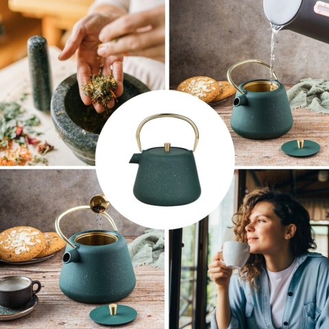 CZAJNICZEK ŻELIWNY ZAPARZACZ DO HERBATY KAWY 1.0L KINGHOFF KH-1933