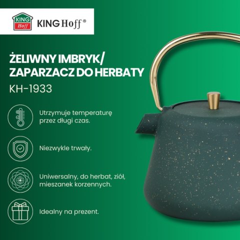 CZAJNICZEK ŻELIWNY ZAPARZACZ DO HERBATY KAWY 1.0L KINGHOFF KH-1933