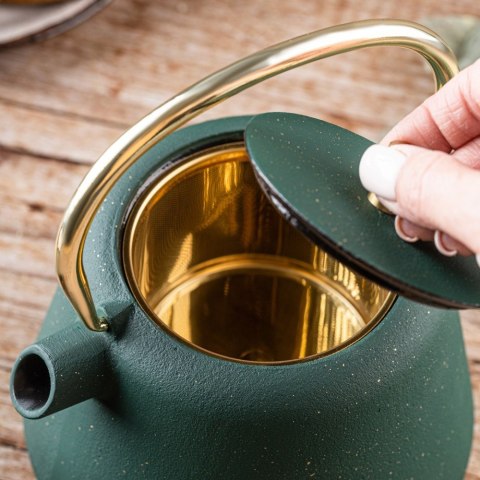 CZAJNICZEK ŻELIWNY ZAPARZACZ DO HERBATY KAWY 1.0L KINGHOFF KH-1933