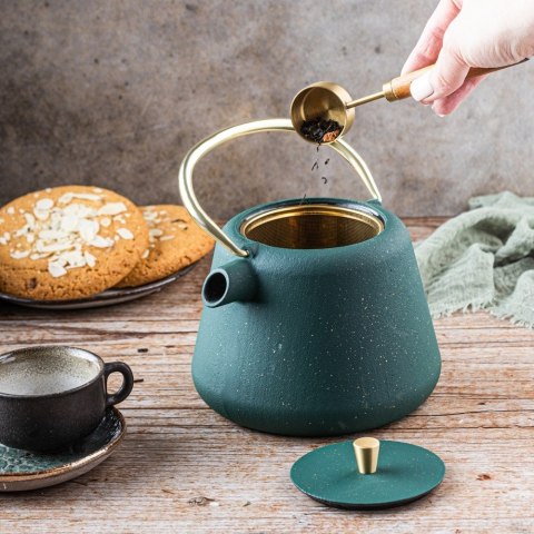 CZAJNICZEK ŻELIWNY ZAPARZACZ DO HERBATY KAWY 1.0L KINGHOFF KH-1933