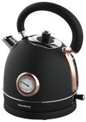 CZAJNIK ELEKTRYCZNY Z TERMOMETREM STAL NIERDZEWNA 1.8L 2200W KLAUSBERG KB-7905 CZARNY/ROSE GOLD
