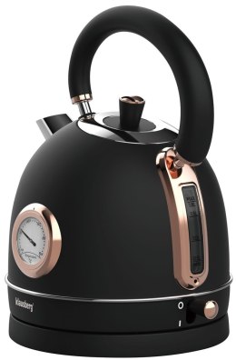 CZAJNIK ELEKTRYCZNY Z TERMOMETREM STAL NIERDZEWNA 1.8L 2200W KLAUSBERG KB-7905 CZARNY/ROSE GOLD