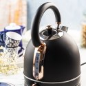 CZAJNIK ELEKTRYCZNY Z TERMOMETREM STAL NIERDZEWNA 1.8L 2200W KLAUSBERG KB-7905 CZARNY/ROSE GOLD