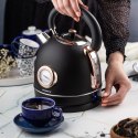 CZAJNIK ELEKTRYCZNY Z TERMOMETREM STAL NIERDZEWNA 1.8L 2200W KLAUSBERG KB-7905 CZARNY/ROSE GOLD