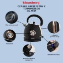 CZAJNIK ELEKTRYCZNY Z TERMOMETREM STAL NIERDZEWNA 1.8L 2200W KLAUSBERG KB-7905 CZARNY/ROSE GOLD