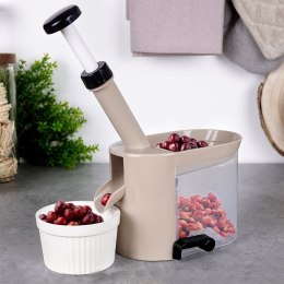 DRYLOWNICA DO WIŚNI CZEREŚNI OLIWEK Z PRZYSSAWKĄ POJEMNIKIEM MISTY 20X10X22 CM NAVA 10-186-009