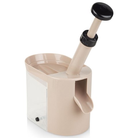 DRYLOWNICA DO WIŚNI CZEREŚNI OLIWEK Z PRZYSSAWKĄ POJEMNIKIEM MISTY 20X10X22 CM NAVA 10-186-009