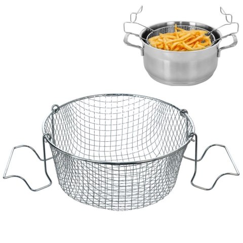 KOSZYK DO SMAŻENIA FRYTEK W GŁĘBOKIM OLEJU TŁUSZCZU SITKO NA FRYTKI 18X18 CM ORION 124451