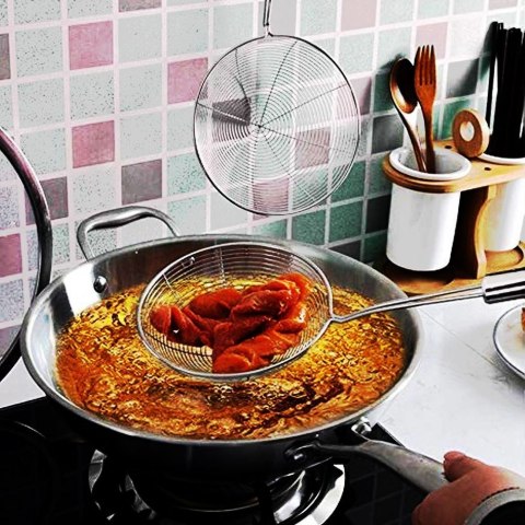 ŁYŻKA CEDZAKOWA KUCHENNA STALOWA 37CM SITKO EXCELLENT HOUSEWARE 120634