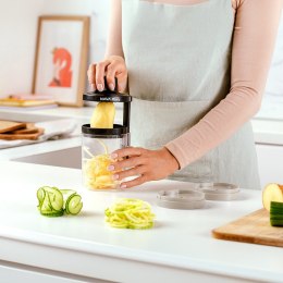 SZATKOWNICA DO WARZYW OWOCÓW Z POJEMNIKIEM SPIRALNA 3W1 MISTY 20CM NAVA 10-170-007